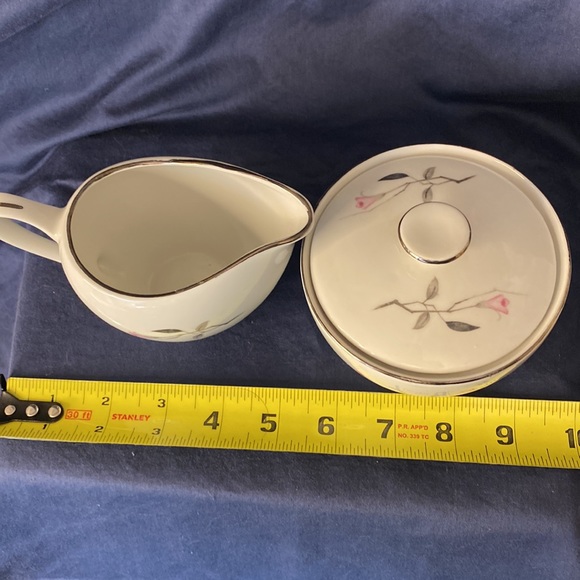 Vintage Cherry Blossom Fine 1067 ~ Cream & Sugar Bowl w/ Lid. ~ Japan - Picture 12 of 12